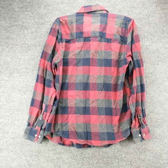 Tallwoods Bruno Milano Men's Flannel Button-Up Shirt Multi Small Check Cotton - Picture 5 of 13